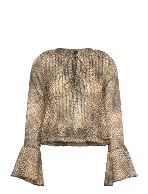 Mango | Puffed-Sleeve Printed Shirt | L