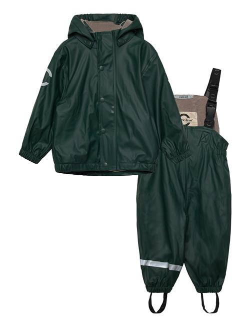 mikk-line | Pu Rain Set W. Fleece/Susp. 104 Rec | 74