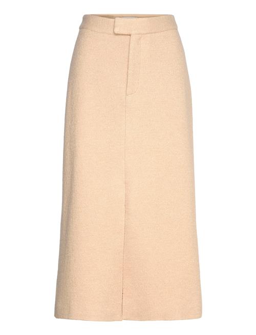 Malina | Alina Front Slit Boucle Midi Skirt | M x 83