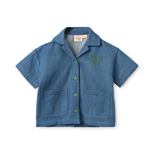 Flöss Victor Skjorte Mid Blue  Mid Blue 116 cm  Blå  116 cm  mand