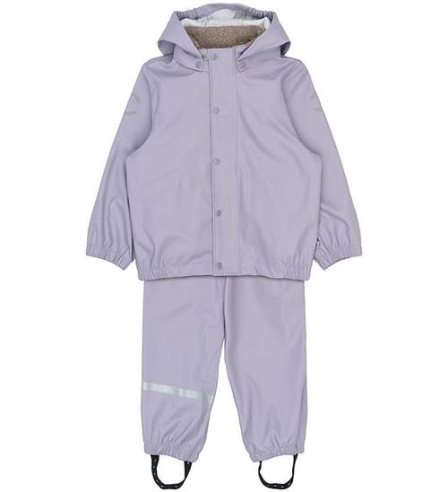 Mikk-Line Regntøj - m. Fleece - PU - Lavender Gray