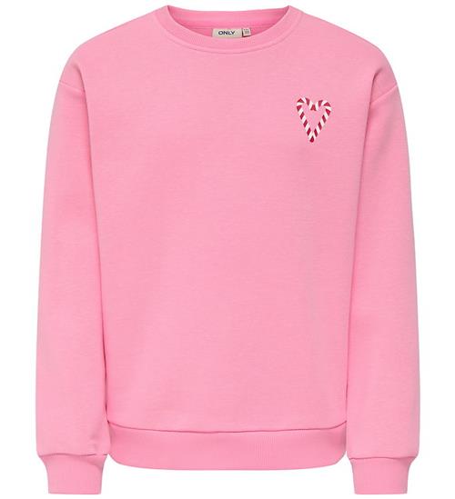 Kids Only Sweatshirt - KogZenja - Sachet Pink/Holly Jolly