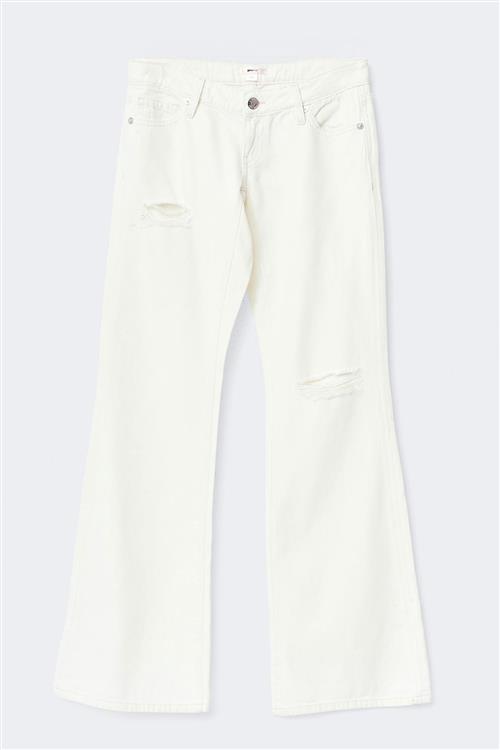 Gina Tricot - 14+ hip hug loose jeans tall - loose jeans - Hvid - XS - Dame