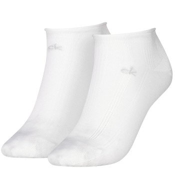 Calvin Klein Strømper 2P Soft Cotton Rolltop Trainer Socks Hvid One Size Dame