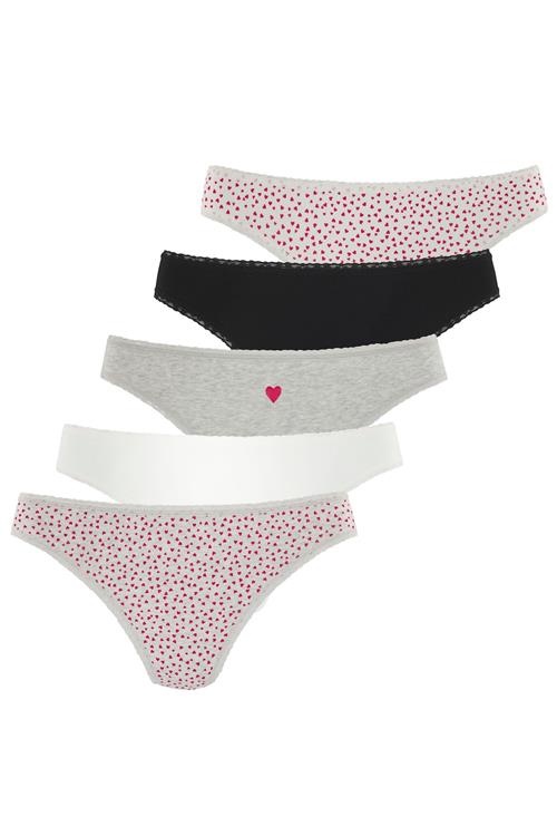 LASCANA String  grå-meleret / rød / sort / hvid