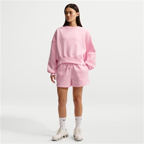 Nike Phoenix Fleece-shorts med mellemhøj talje til kvinder (10,2 cm) - Pink