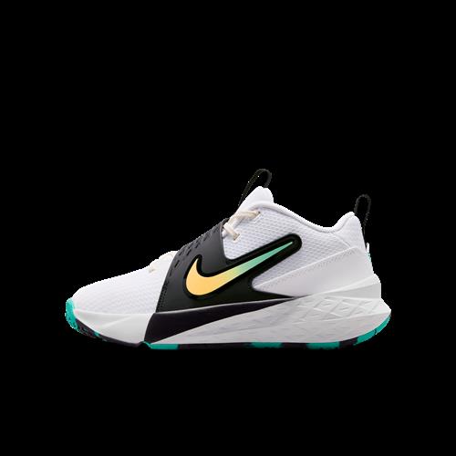 Nike Team Hustle D 12-basketballsko til større børn - hvid