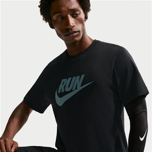 Nike Dri-FIT-løbe-T-shirt til mænd - sort