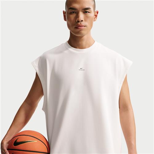Ærmeløs Nike Standard Issue Dri-FIT Game Basketball-overdel til mænd - hvid