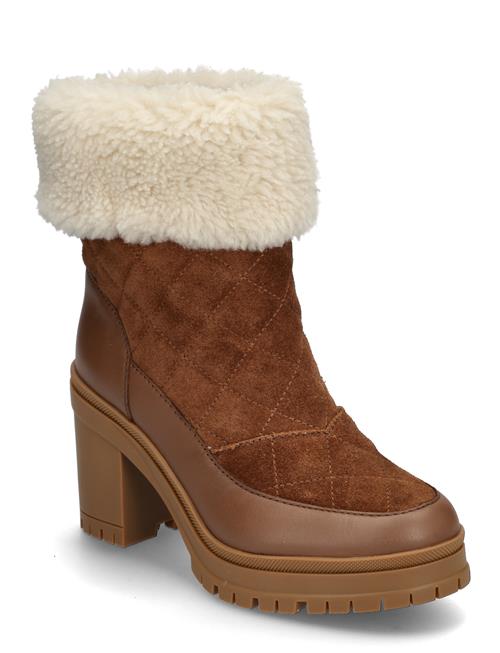Lauren Ralph Lauren | Coraline Shearling-Trim Suede Bootie | 39