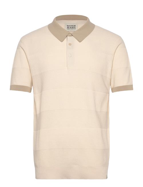 Scotch & Soda | Regular-Fit Knitted Tone On Tone Striped Polo | XL