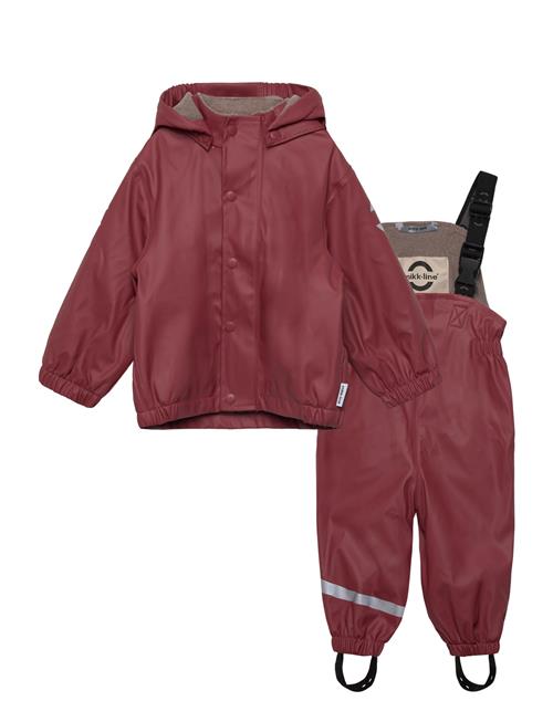 mikk-line | Pu Rain Set W. Fleece/Susp. 104 Rec | 92