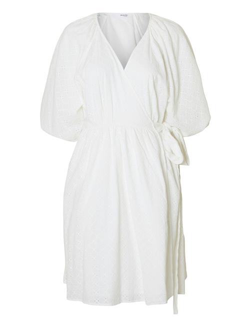 Selected | Slfhannah 2/4 Short Wrap Broderi Dress D | 34