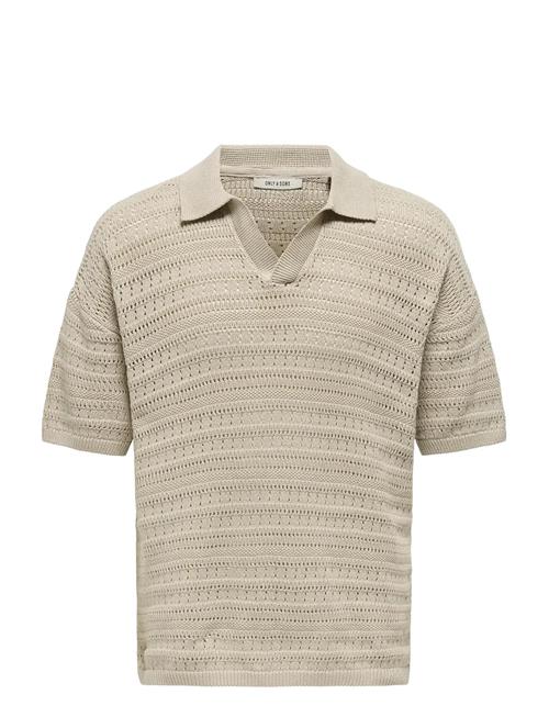ONLY & SONS | Onsgrayson Ds 5 Chochet Polo Knit Noos | XL