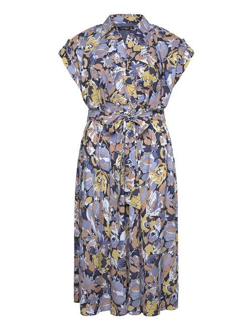 Lauren Women | Floral Belted Crepe Dress | 52