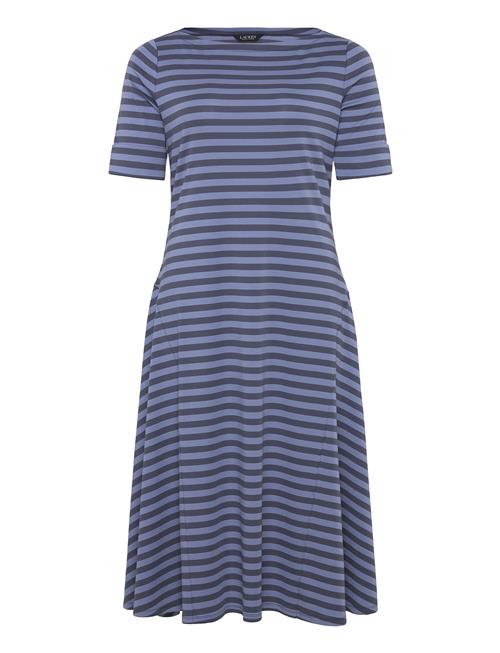 Lauren Women | Striped Stretch Cotton Midi Dress | 46-48