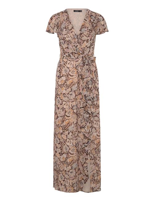 Lauren Ralph Lauren | Floral Belted Flutter-Sleeve Gown | 36