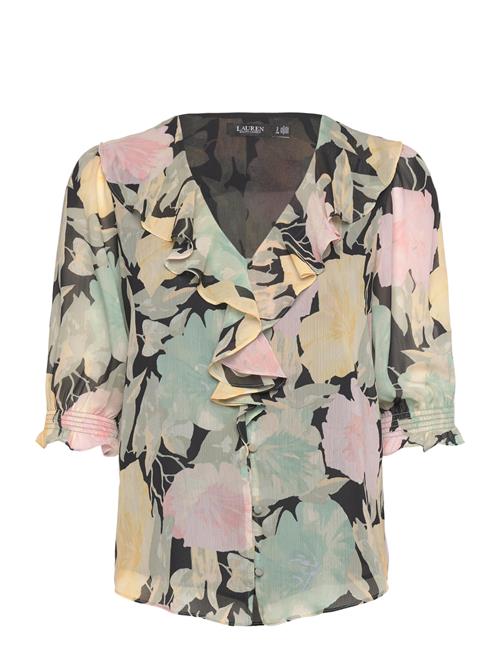 Lauren Ralph Lauren | Floral Georgette Ruffle-Trim Blouse | M