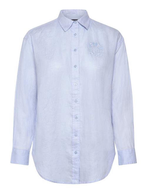 Lauren Ralph Lauren | Oversize Floral-Logo Linen Shirt | M
