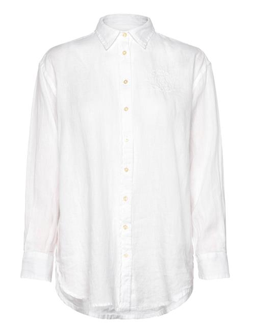 Lauren Ralph Lauren | Oversize Floral-Logo Linen Shirt | XL