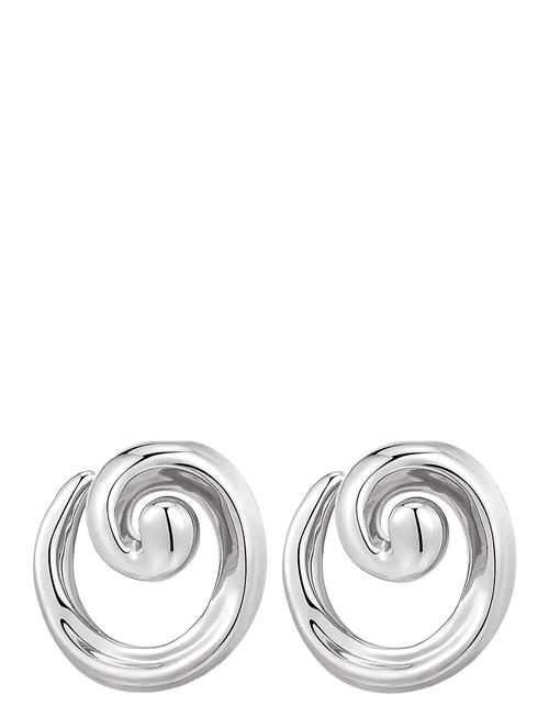 LUV AJ | The Seashell Coil Studs- Silver | ONE SIZE
