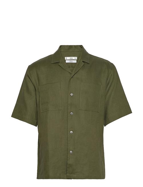 Mango | 100 Linen Bowling-Collar Shirt | XS