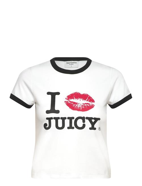 Juicy Couture | I ‘Kiss’ Jc Fitted Ringer Tee | XL