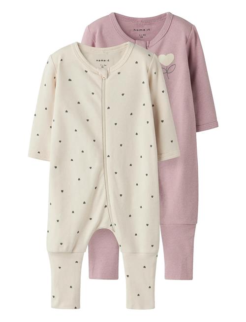 name it | Nbfnightsuit 2P Zip Ff Heart Noos | 104