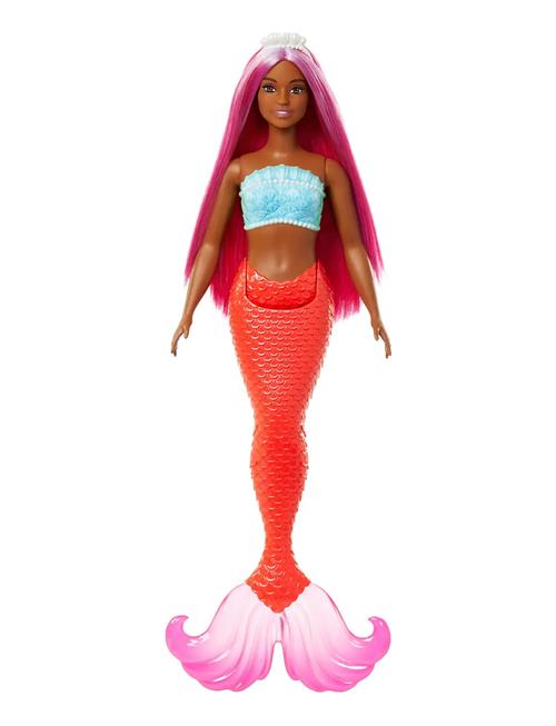 Barbie | A Touch Of Magic Mermaid Doll With Magenta Hair, Tropical Red Tail And Headband Accessory | ONE SIZE
