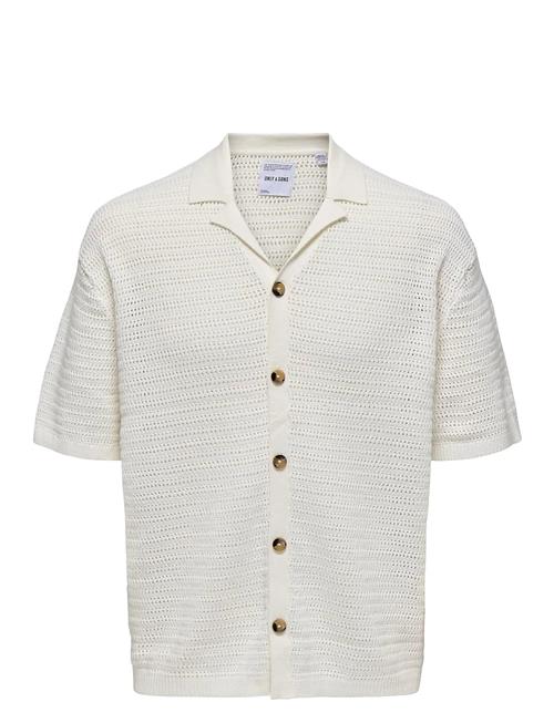 ONLY & SONS | Onsthiago Ovz 7 Ss Resort Crochet Shirt | XL