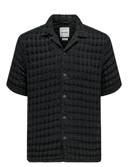ONLY & SONS | Onsbraddock Reg Ss Resort Waffle Shirt | L