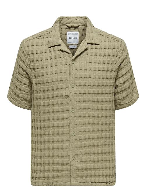 ONLY & SONS | Onsbraddock Reg Ss Resort Waffle Shirt | S