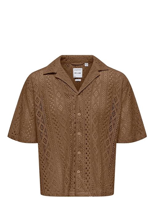 ONLY & SONS | Onsnovak Rlx Resort Ss Lace Shirt | M