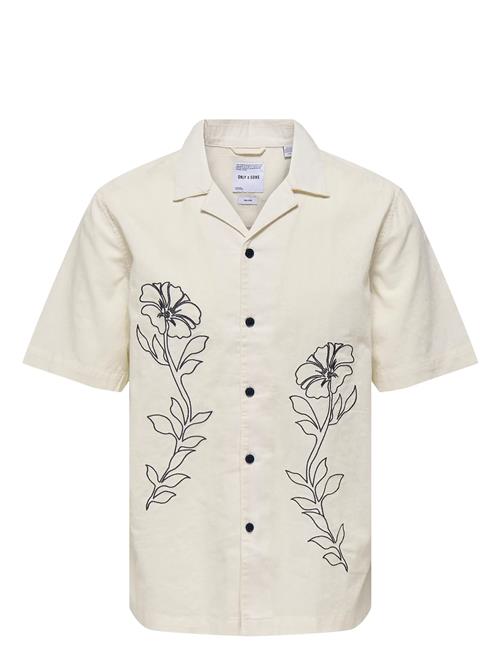 ONLY & SONS | Onsgali Rlx Resort Ss Emb Shirt | S