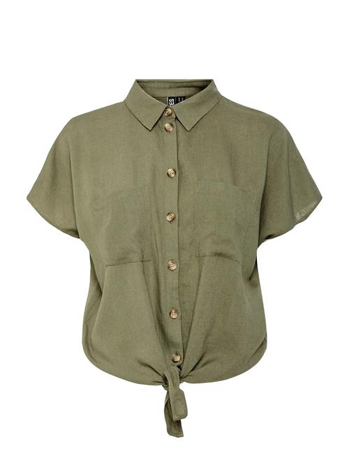 Pieces | Pcpia Linen Blend  Ss Tie Shirt Wvn Noos | S