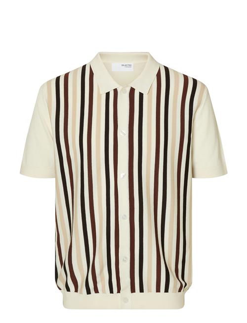 Selected | Slhmattis Ss Knit Stripe Polo Cardigan | S