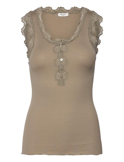 Rosemunde | Rwbeatha Sl U- Neck Lace Button Top | S