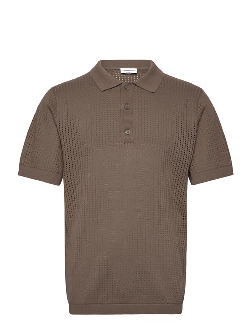 Lindbergh | Crochet Knitted S/S V-Neck Polo | XXL