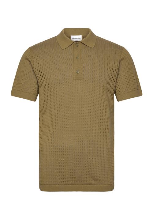 Lindbergh | Crochet Knitted S/S V-Neck Polo | XL