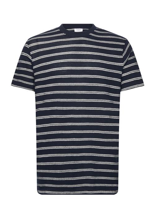Lindbergh | Striped Structured O-Neck Tee S/S | XL