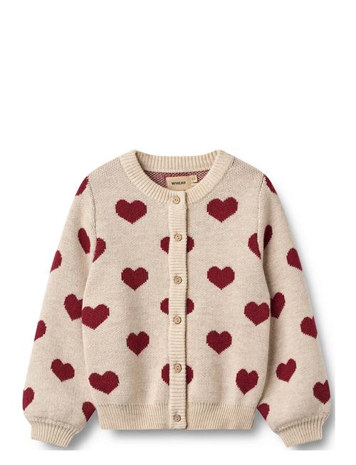 Wheat | Jacquard Cardigan Hearts | 98