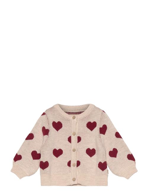 Wheat | Jacquard Cardigan Hearts | 80