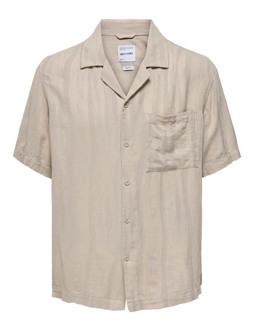 ONLY & SONS | Onsrobert Ss Resort Linen Shirt 0253 | L