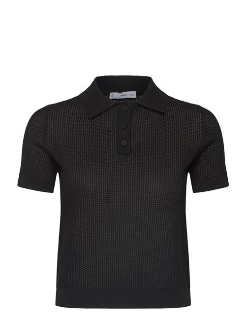 Mango | Openwork Knitted Polo-Neck Sweater | XS