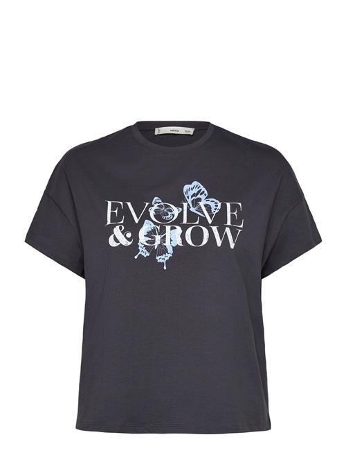 Mango | Cotton T-Shirt With Printed Message | S