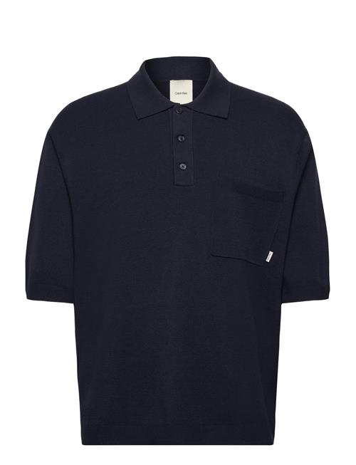 Calvin Klein | Ss Snowy Tech Knit Boxy Polo Swe | M