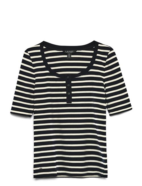 Lauren Ralph Lauren | Striped Elbow-Sleeve Henley Top | M