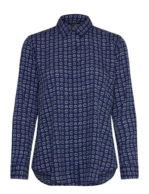 Lauren Ralph Lauren | Classic Fit Geo-Print Crepe Shirt | XS