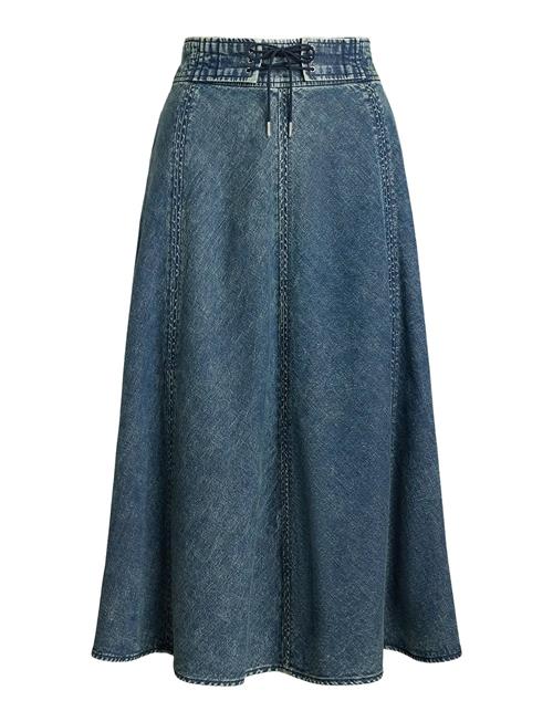 Lauren Ralph Lauren | Denim Drawcord Midi Skirt | 34