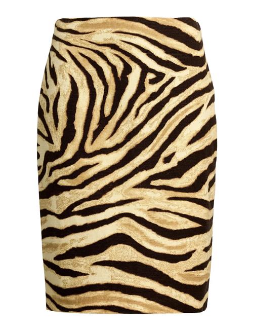 Lauren Ralph Lauren | Zebra-Print Linen-Cotton Pencil Skirt | 34